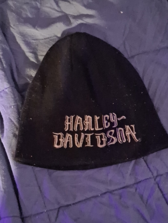 Harley-Davidson Accessories - Harley-Davidson Black Beanie with White Embroidered Logo